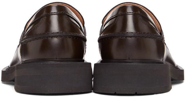 商品Bottega Veneta|Brown Rubber Sole Loafers,价格¥5749,第6张图片详细描述