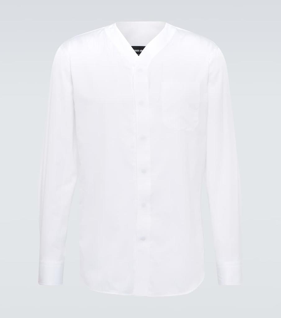 长袖棉质斜纹布衬衫商品第1张图片规格展示