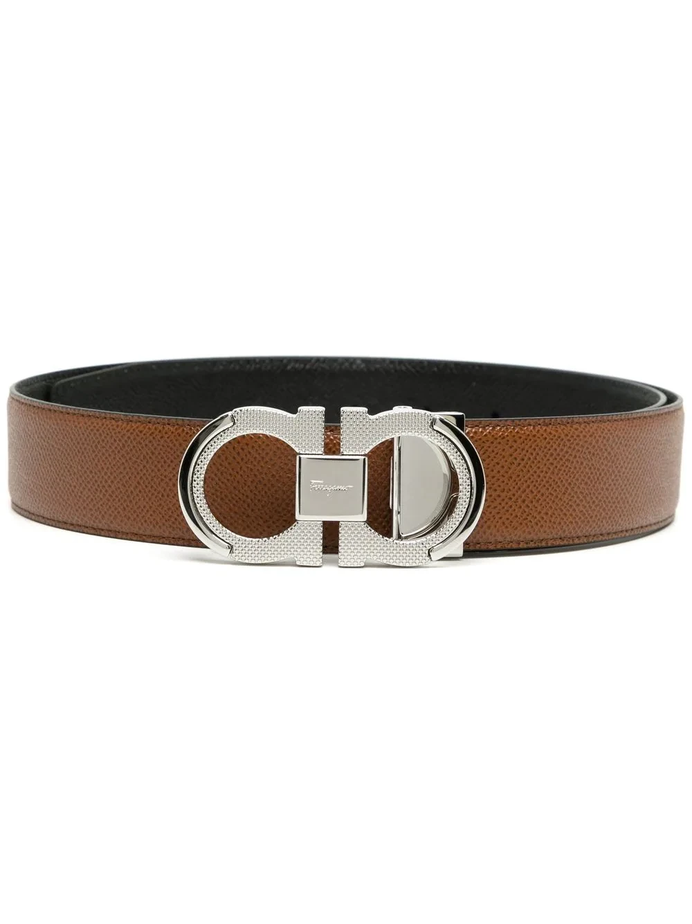 商品Salvatore Ferragamo|SALVATORE FERRAGAMO 男士拼色双面可调节腰带 67-A282-749915,价格¥2652,第1张图片