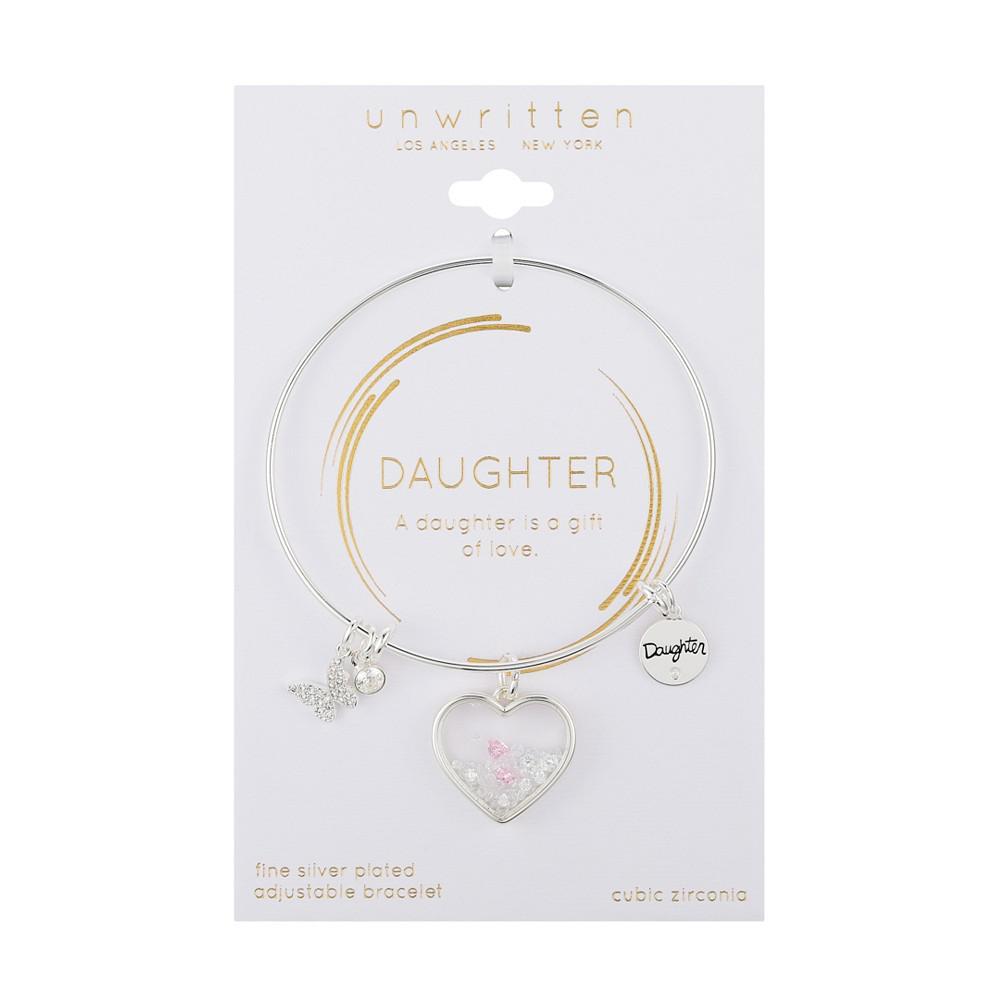 商品Unwritten|Fine Silver-Plated Shaker "Daughter" Multi Charm Bangle Bracelet,价格¥143,第4张图片详细描述