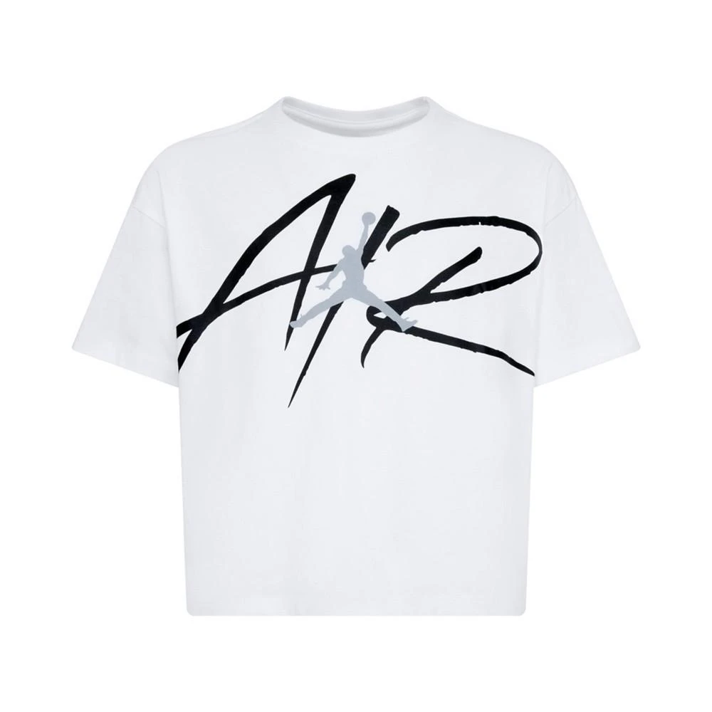商品Jordan|Big Girls Signature Air Short Sleeve T-shirt,价格¥113,第1张图片