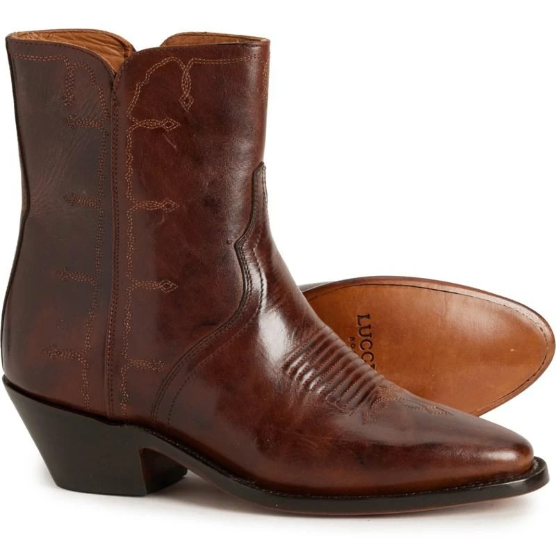 商品Lucchese|Lucchese M6045 Chain Stitch Western Boots - Leather (For Women),价格¥1478,第1张图片
