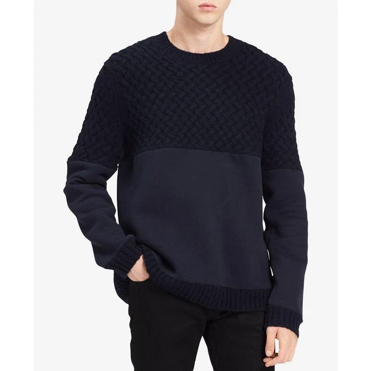 商品Calvin Klein|Men's Mixed-Media Sweater,价格¥262,第1张图片