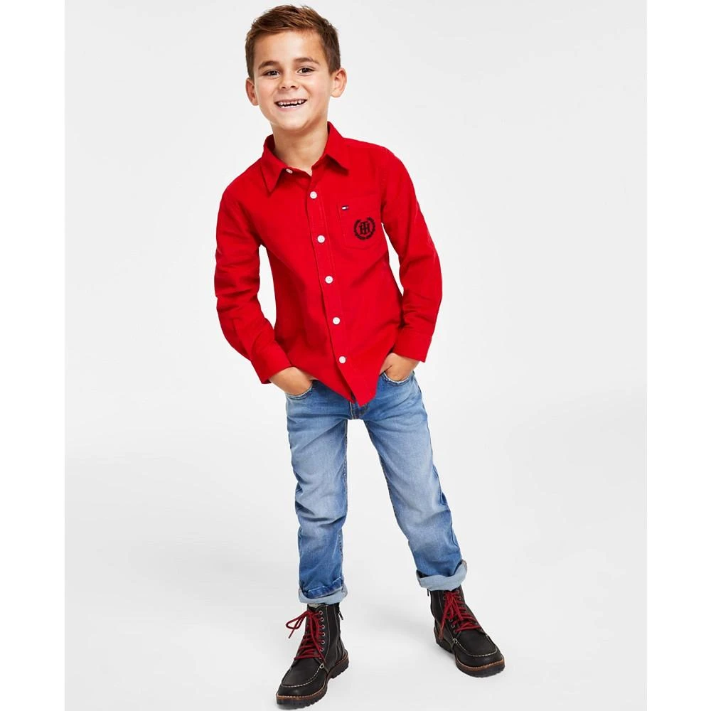 商品Tommy Hilfiger|Little Boys Long Sleeve Cord Shirt,价格¥237,第1张图片