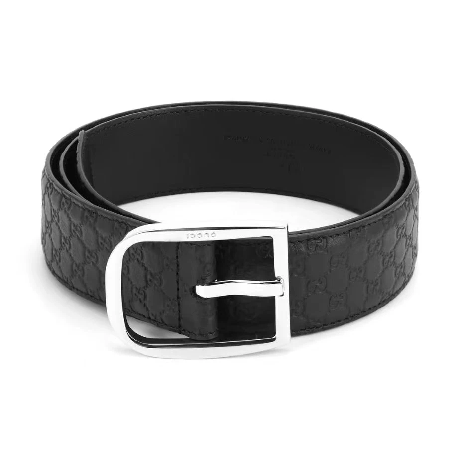 GUCCI 古驰 简约牛皮腰带皮带 男款 宽4cm 划痕微瑕 商品