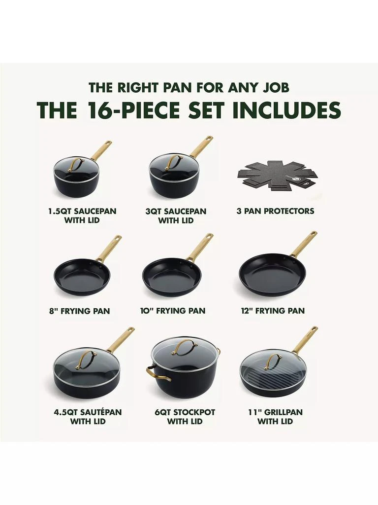 商品Greenpan|Padova Reserve 16-Piece Cookware Set,价格¥3747,第5张图片详细描述