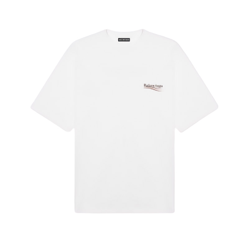 商品Balenciaga|巴黎世家  女士白色复古有机棉大码短袖T恤 620941TIV529040,价格¥4436,第1张图片
