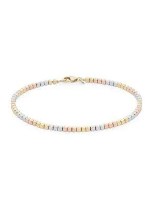 商品Saks Fifth Avenue|14K Tri-Tone Gold Link Bracelet,价格¥6253,第1张图片