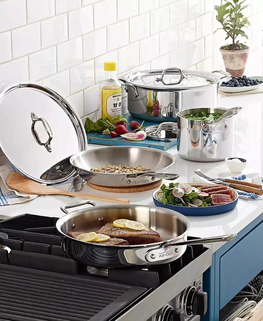 商品All-Clad|D3 Stainless Steel Cookware Set, Exclusively at Macy’s, 7 Piece,价格¥2982,第2张图片详细描述
