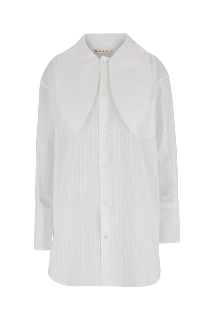 商品Marni|Marni Oversized Collar Striped Shirt,价格¥2633,第1张图片