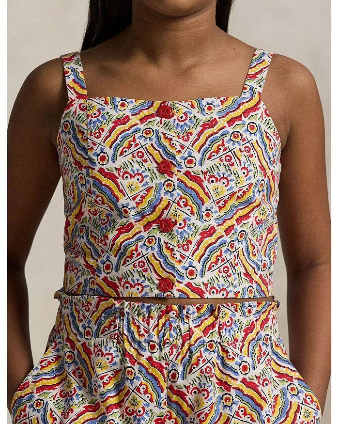 商品Ralph Lauren|Girls' Riviera-Print Cotton Top & Short Set - Little Kid, Big Kid,价格¥254,第2张图片详细描述