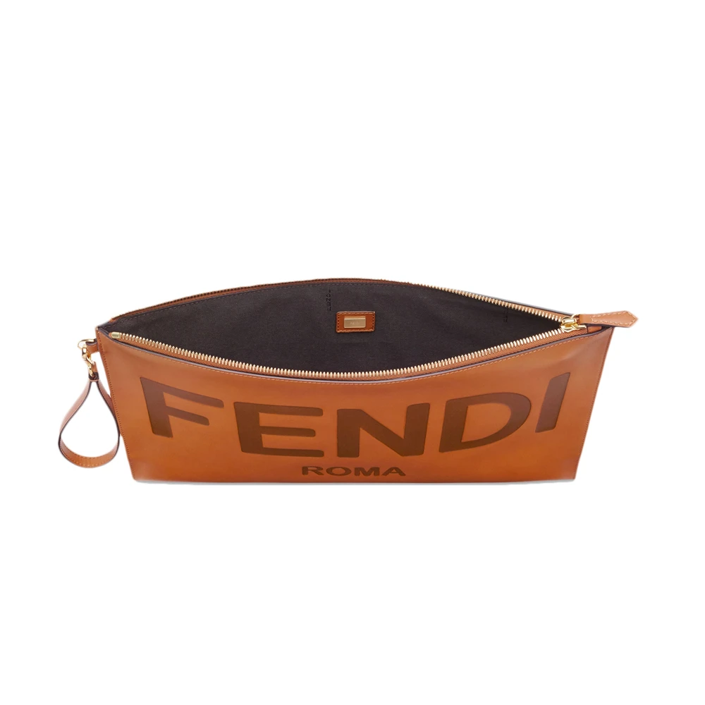 FENDI  男士棕色小怪兽老佛爷手拿包 8N0178-AC9L-F0QVK 商品