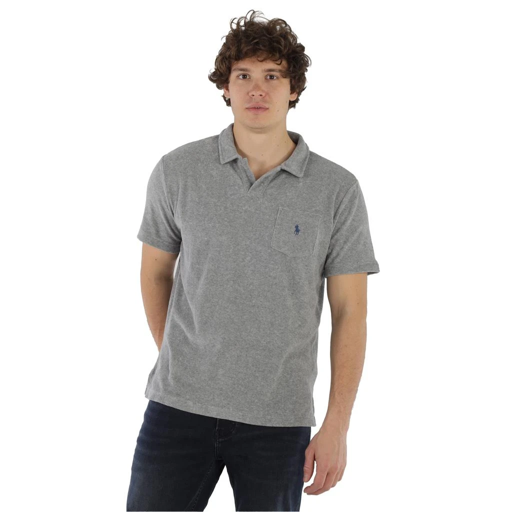 商品Ralph Lauren|Grey Custom Slim-fit Short Sleeve Terry Polo Shirt,价格¥659-¥779,第1张图片