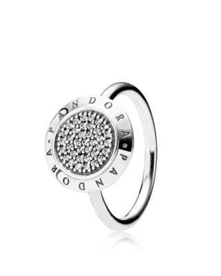 商品PANDORA|Sterling Silver & Cubic Zirconia PANDORA Signature Ring,价格¥297,第1张图片详细描述