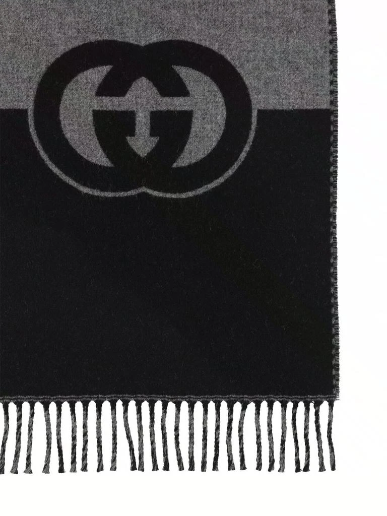商品Gucci|Interlocking Gg Wool & Cashmere Scarf,价格¥4131,第3张图片详细描述