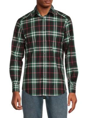 商品Burberry|​Plaid Button Down Shirt,价格¥2158,第1张图片