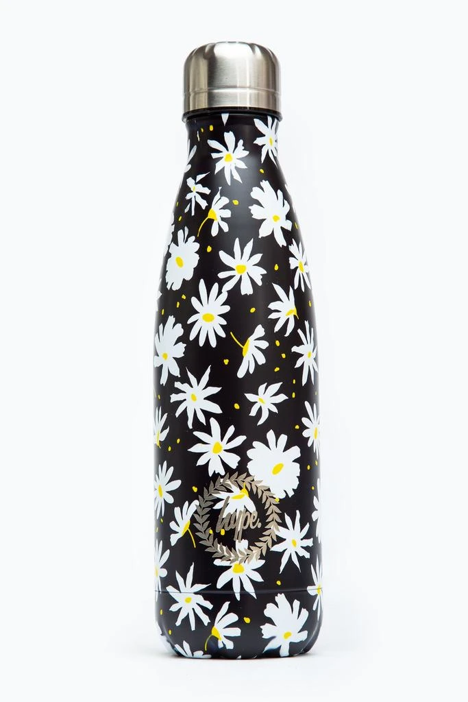 商品HYPE ACCESSORIES|HYPE BLACK DAISIES METAL REUSABLE BOTTLE - 500ML,价格¥139,第1张图片