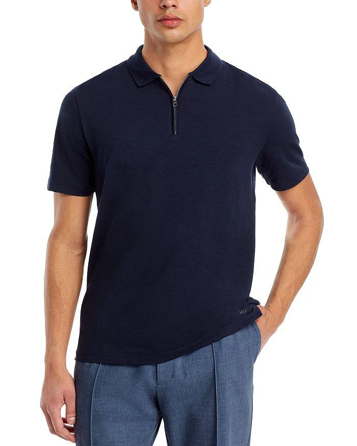 商品Hugo Boss|Dekok Quarter Zip Short Sleeve Polo Shirt,价格¥1001,第1张图片