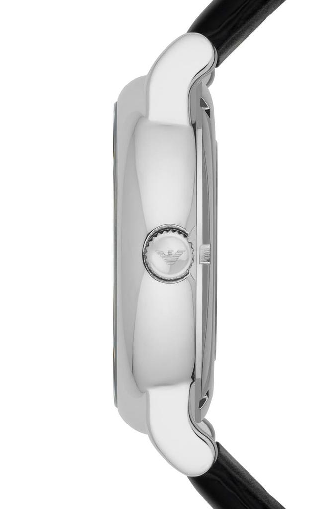 Men's Automatic Skeleton Dial Leather Strap Watch, 43mm商品第3张图片规格展示