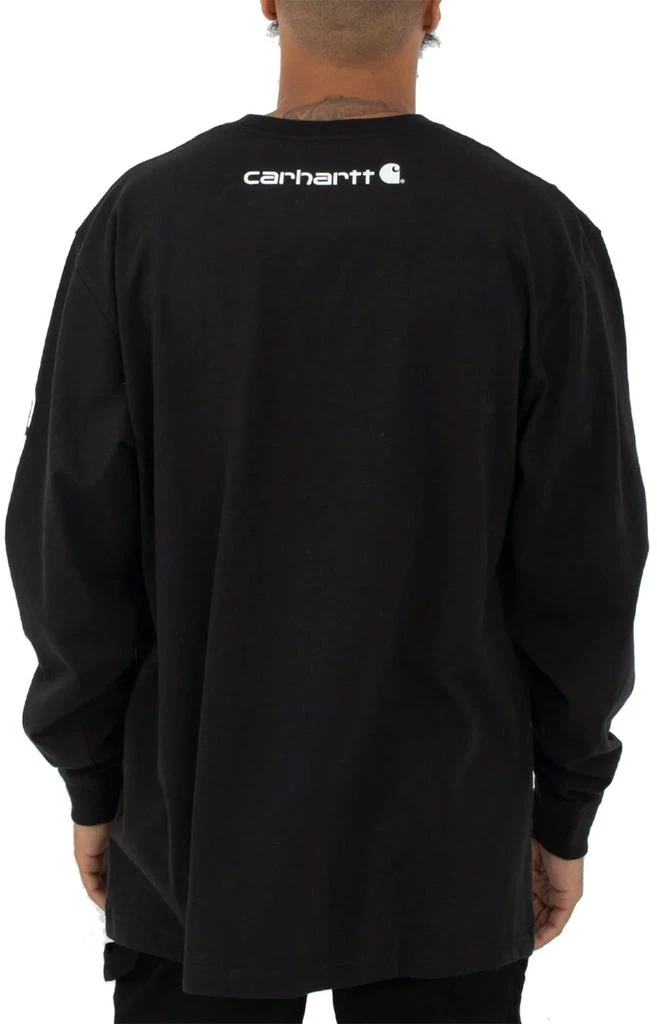 商品Carhartt|(K231) Signature Sleeve Logo L/S Shirt - Black,价格¥144,第3张图片详细描述