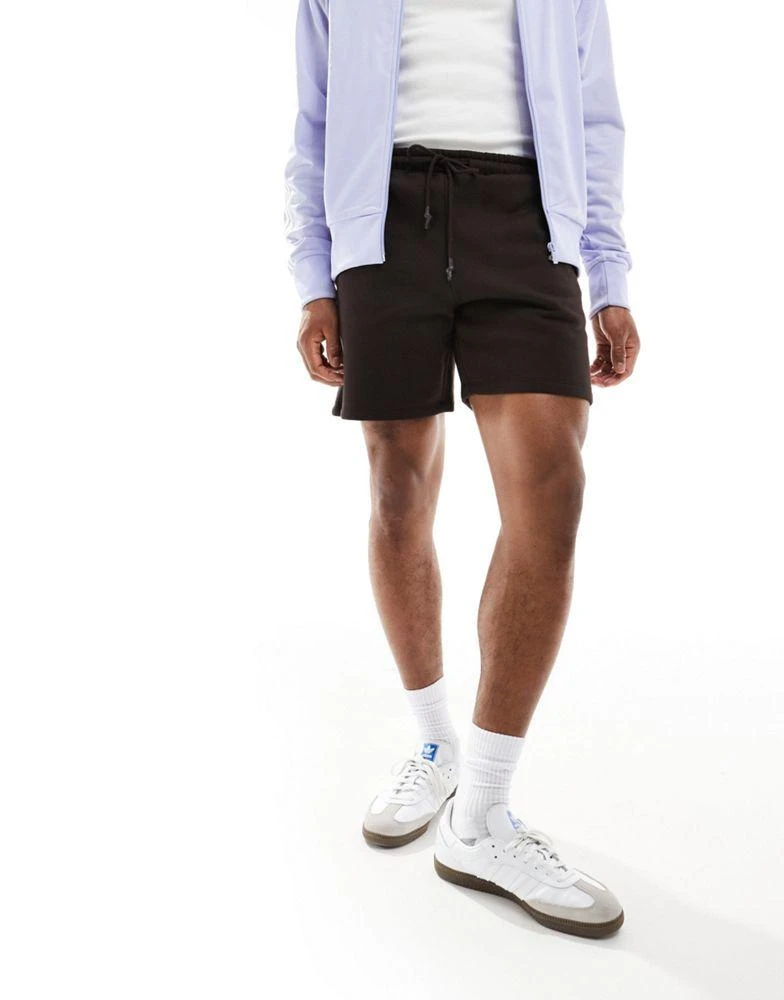 商品ASOS|ASOS DESIGN heavyweight oversized shorts in brown,价格¥80,第1张图片