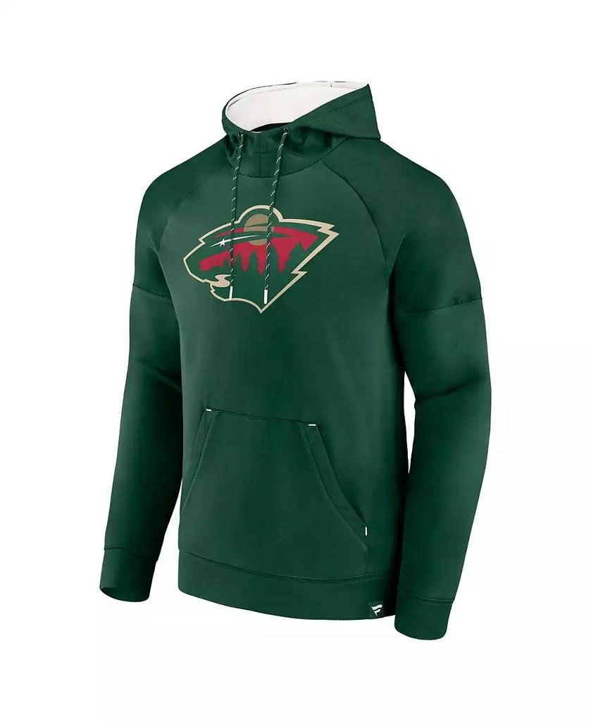 商品Fanatics|Men's Green Minnesota Wild Iconic Defender Raglan Pullover Hoodie,价格¥519,第3张图片详细描述