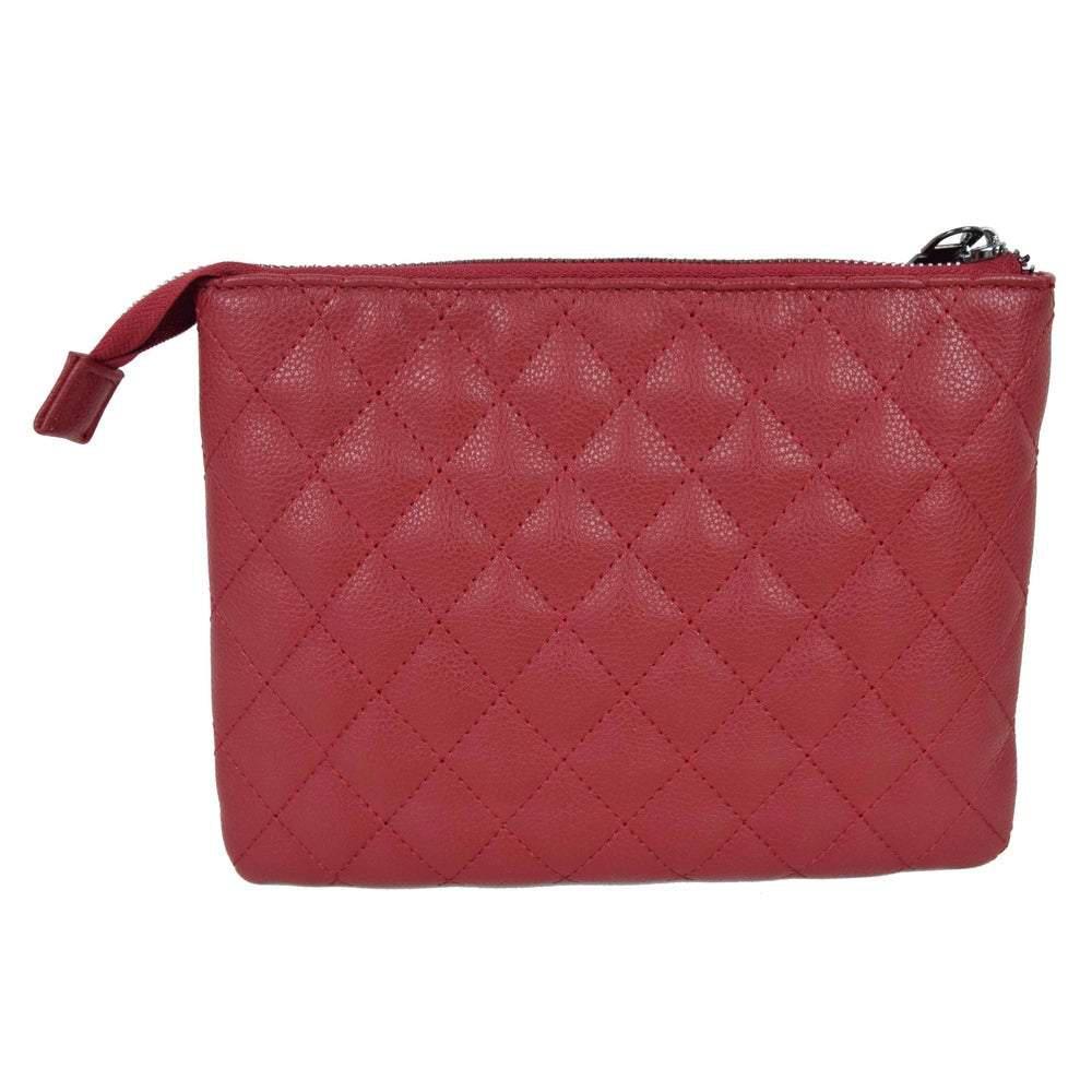 商品Suzy Levian|Suzy Levian Small Faux Leather Quilted Clutch Handbag,价格¥456,第4张图片详细描述