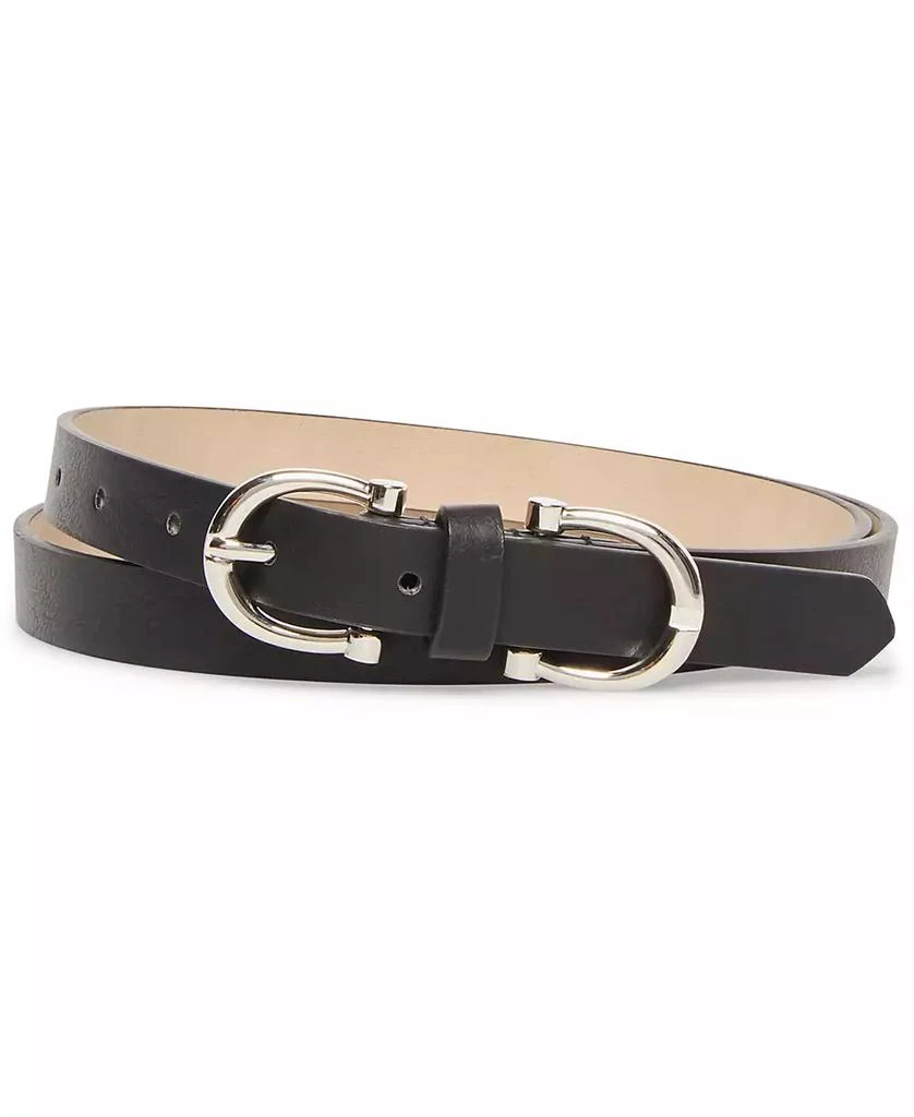 商品Steve Madden|Women's Black & Cognac Faux Leather 2 Piece Belt Set,价格¥130,第5张图片详细描述