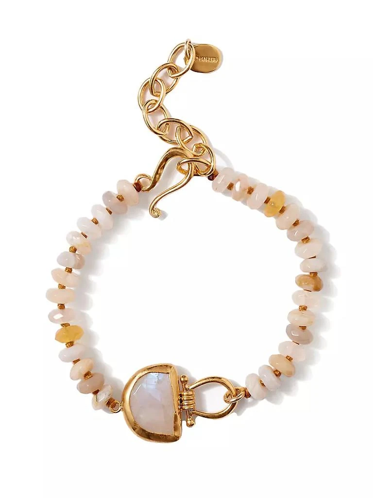 商品Chan Luu|14K Gold-Plate, Moonstone & African Opal Bracelet,价格¥1164,第1张图片