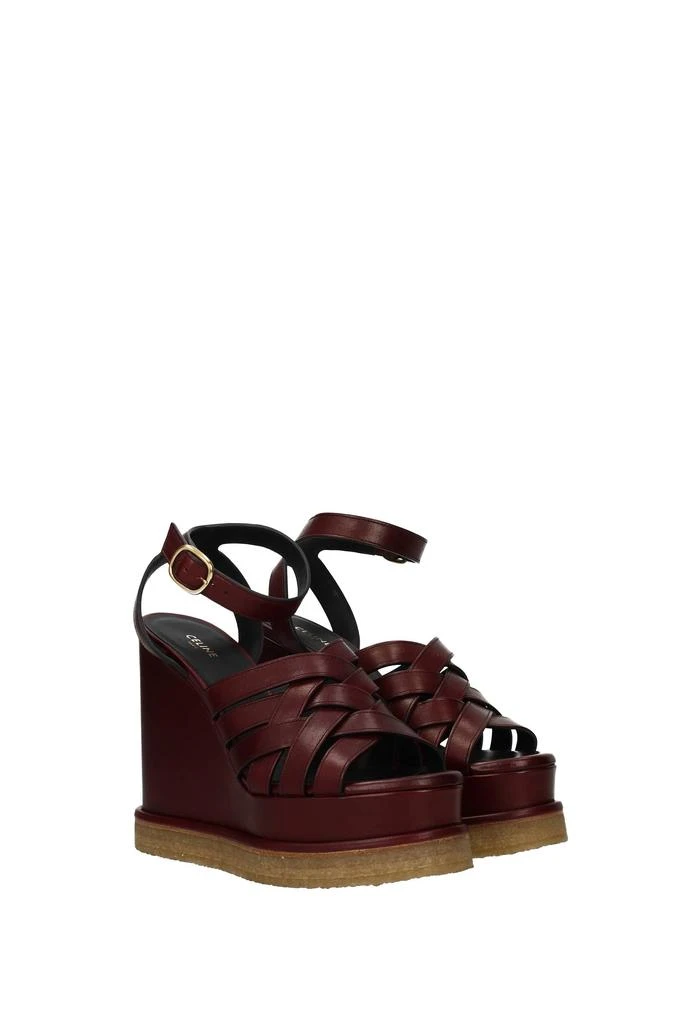 商品Celine|Sandals Leather Red,价格¥2512,第2张图片详细描述