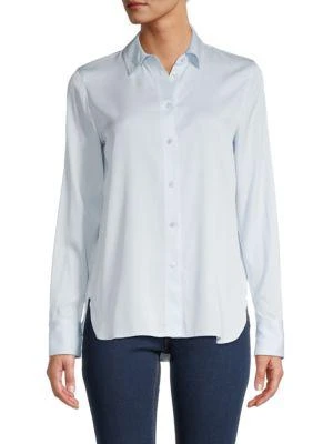 商品Vince|Silk Blend Button Down Shirt,价格¥1103,第1张图片