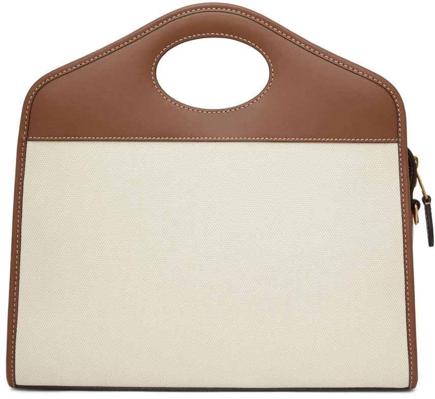 商品Burberry|灰白色小号 Pocket 托特包,价格¥17109,第4张图片详细描述