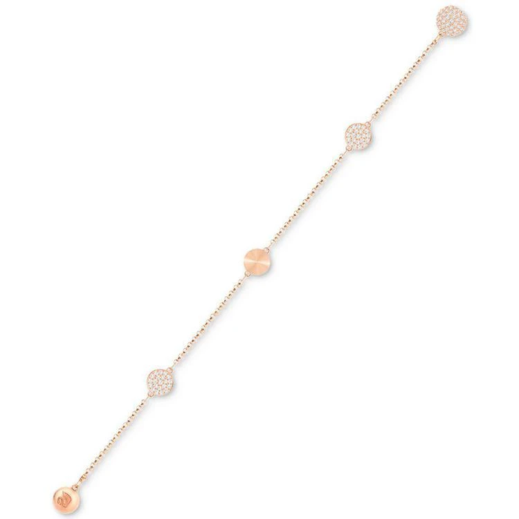 商品Swarovski|Remix Collection Rose Gold-Tone Pavé Disc Magnetic Closure Bracelet,价格¥592,第2张图片详细描述