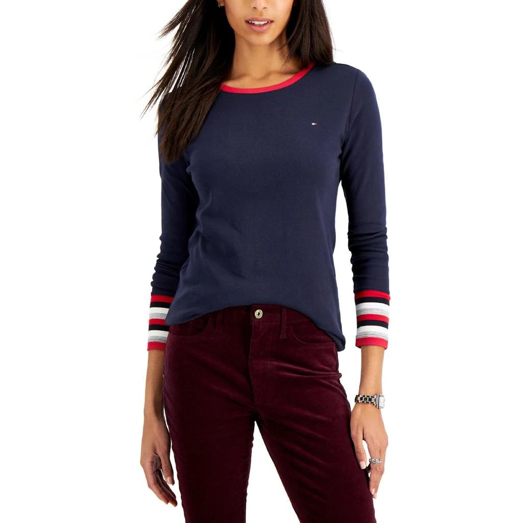 商品Tommy Hilfiger|Tommy Hilfiger Womens Casual Long Sleeve Pullover Top,价格¥140,第1张图片