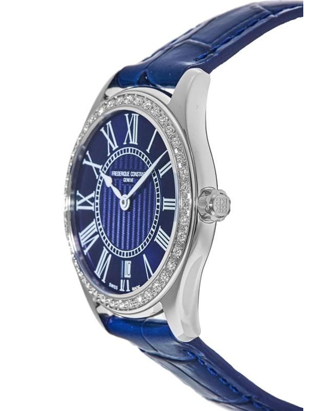 Frederique Constant Diamond Blue Dial Leather Strap Women's Watch FC-220MN3BD6商品第3张图片规格展示