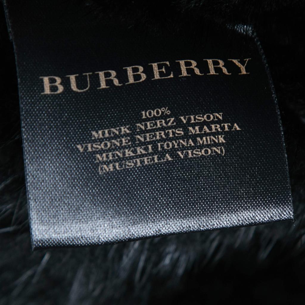 Burberry Black Mink Fur Mid-Length Coat S商品第5张图片规格展示