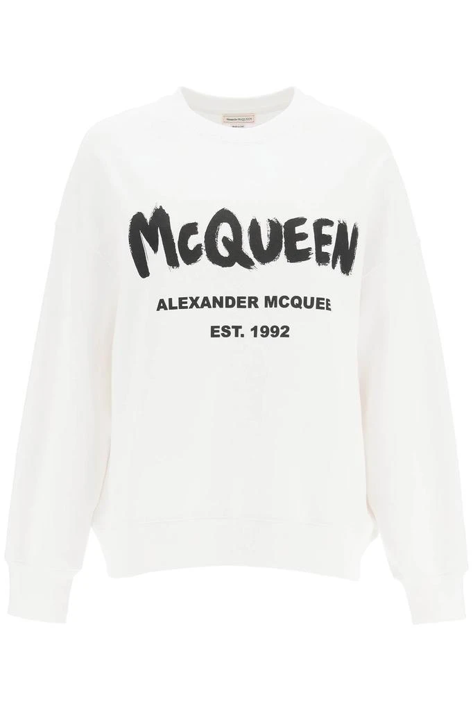 商品Alexander McQueen|Alexander mcqueen graffiti logo sweatshirt,价格¥2388,第1张图片