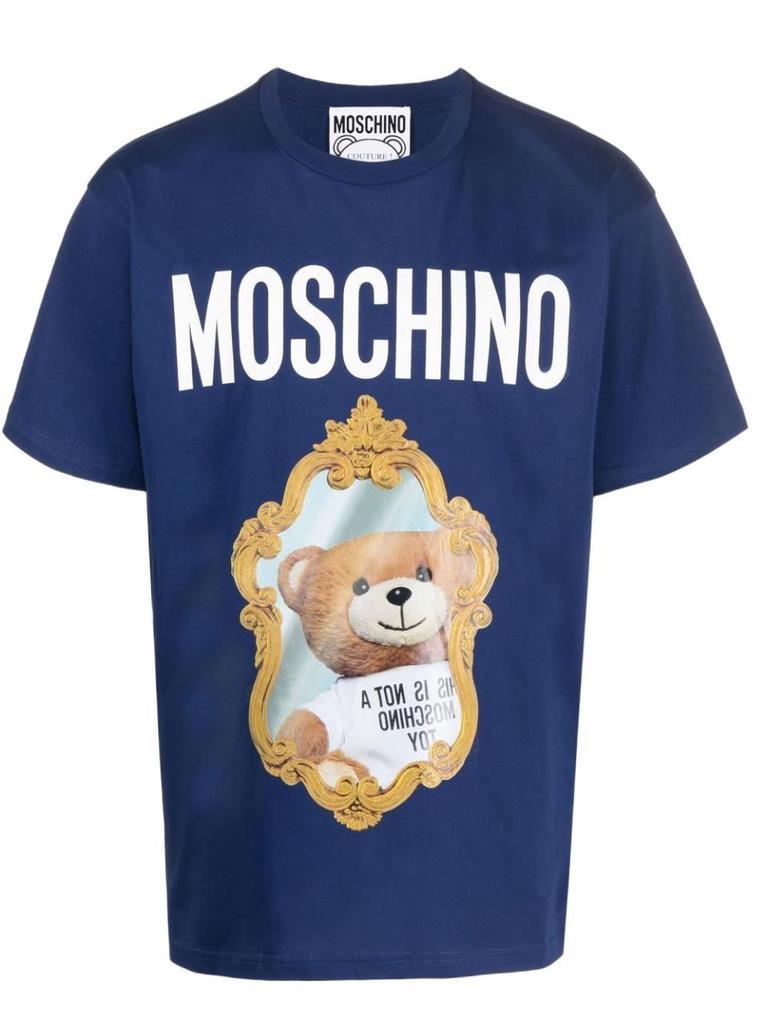 商品Moschino|Moschino Men's Blue Other Materials T-Shirt,价格¥2692,第1张图片