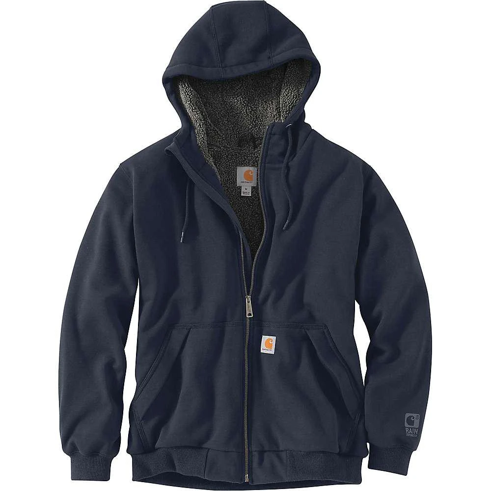 商品Carhartt|Carhartt Men's Rain Defender Relaxed Fit Midweight Sherpa-Lined Full-Zip Hooded Sweatshirt,价格¥610,第4张图片详细描述
