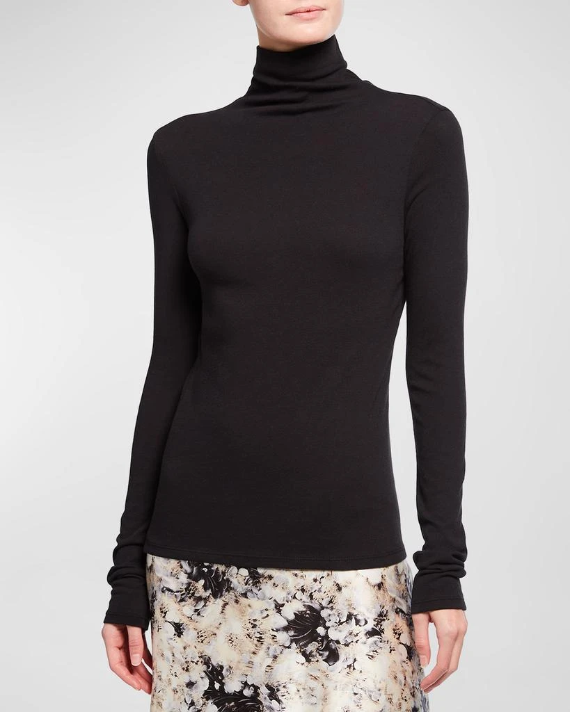 商品Vince|Essential Long-Sleeve Cotton Turtleneck Top,价格¥828,第4张图片详细描述