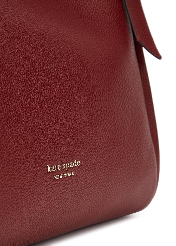 Knott large burgundy leather shoulder bag商品第3张图片规格展示