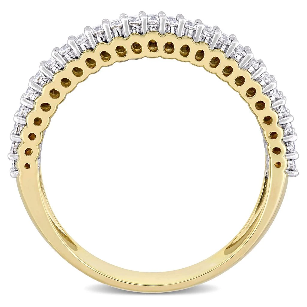 商品Mimi & Max|1/2ct TDW Diamond Double Row Eternity Ring in 14k Two-Tone Gold,价格¥12802,第5张图片详细描述
