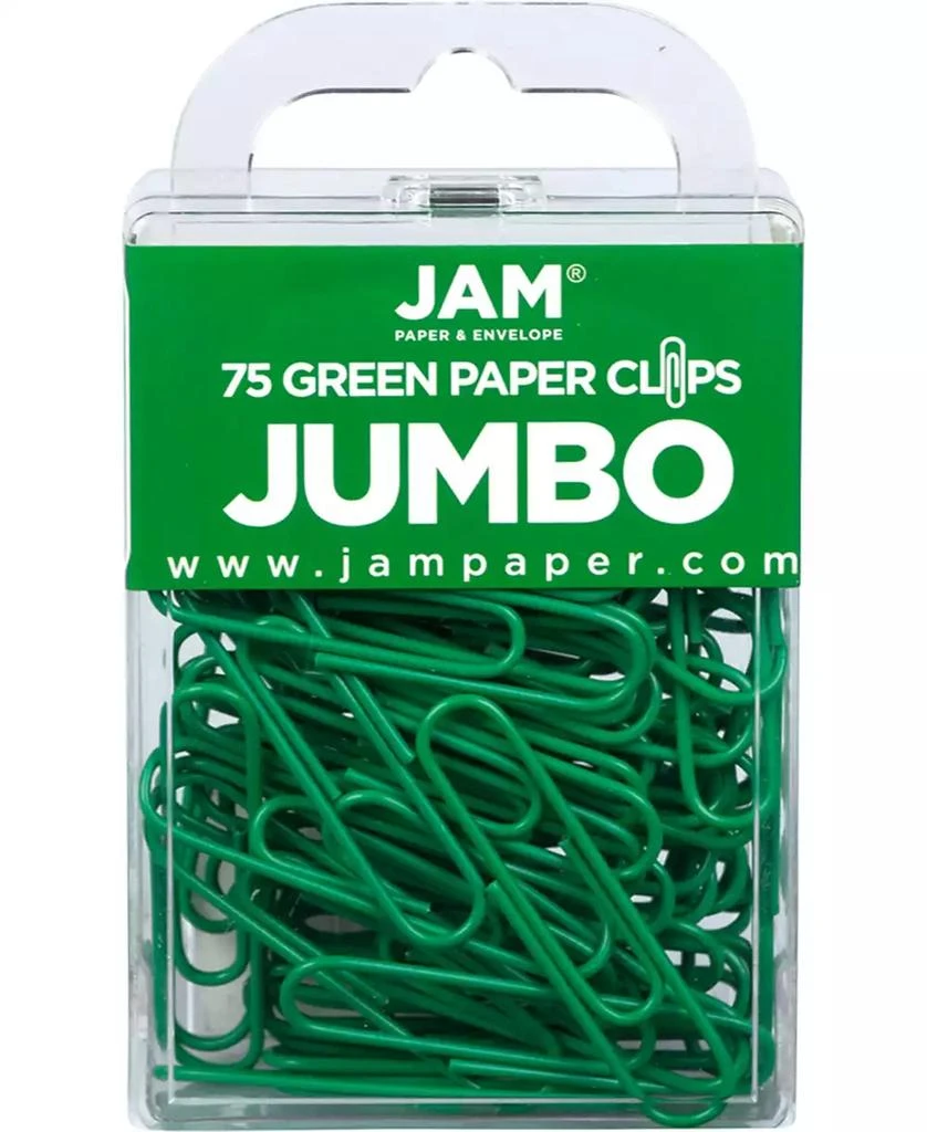 商品JAM Paper|Colorful Jumbo Paper Clips - Large 2" - Paperclips - 75 Per Pack,价格¥60,第1张图片