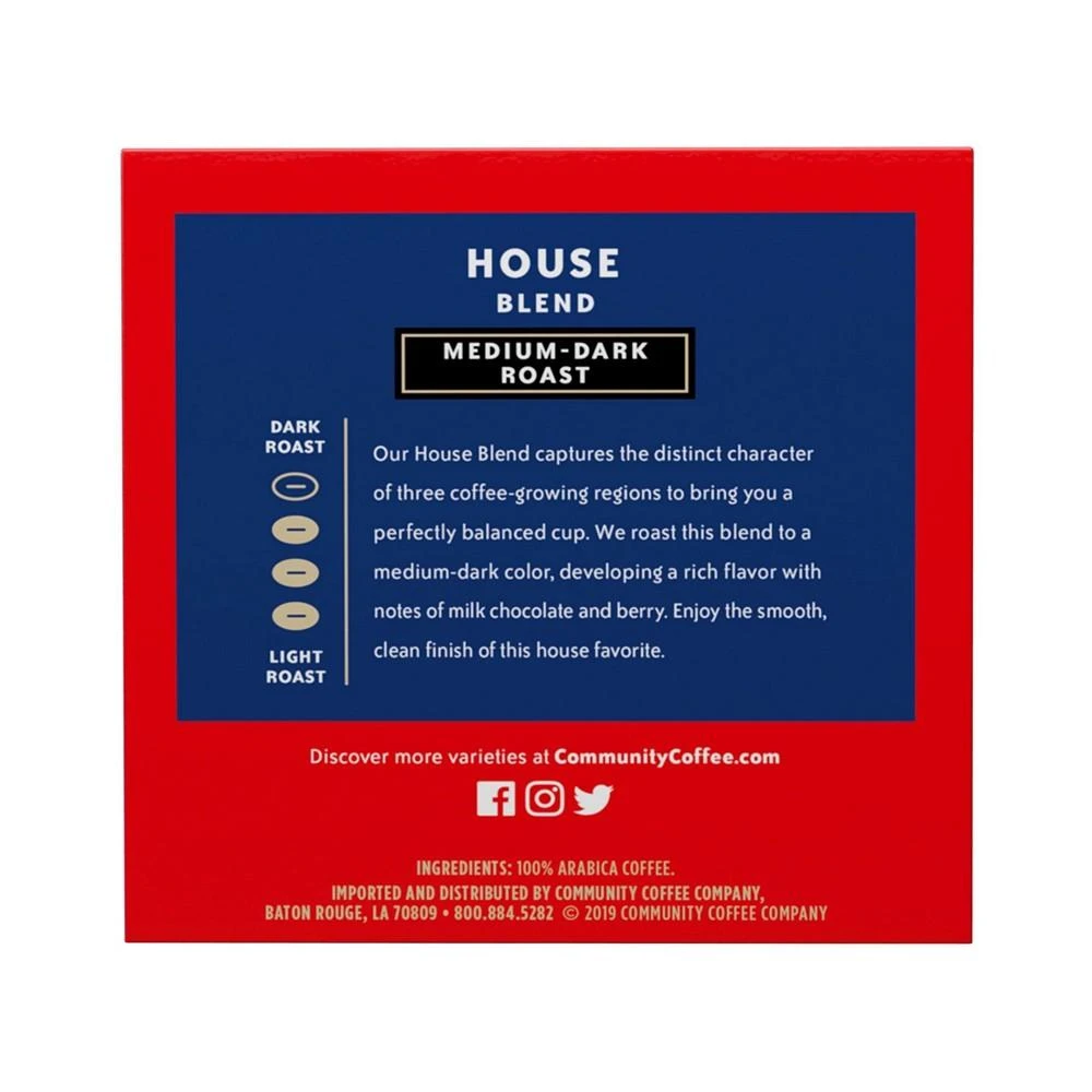商品Community Coffee|House Blend Medium-Dark Roast Single Serve Pods, Keurig K-Cup Brewer Compatible, 144 Ct,价格¥1000,第4张图片详细描述