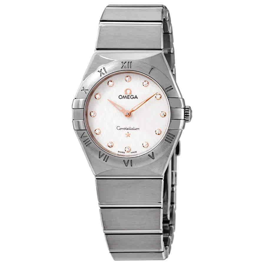 商品Omega|Constellation Manhattan Quartz Diamond Silver Dial Ladies Watch 131.10.28.60.52.001,价格¥20753,第1张图片