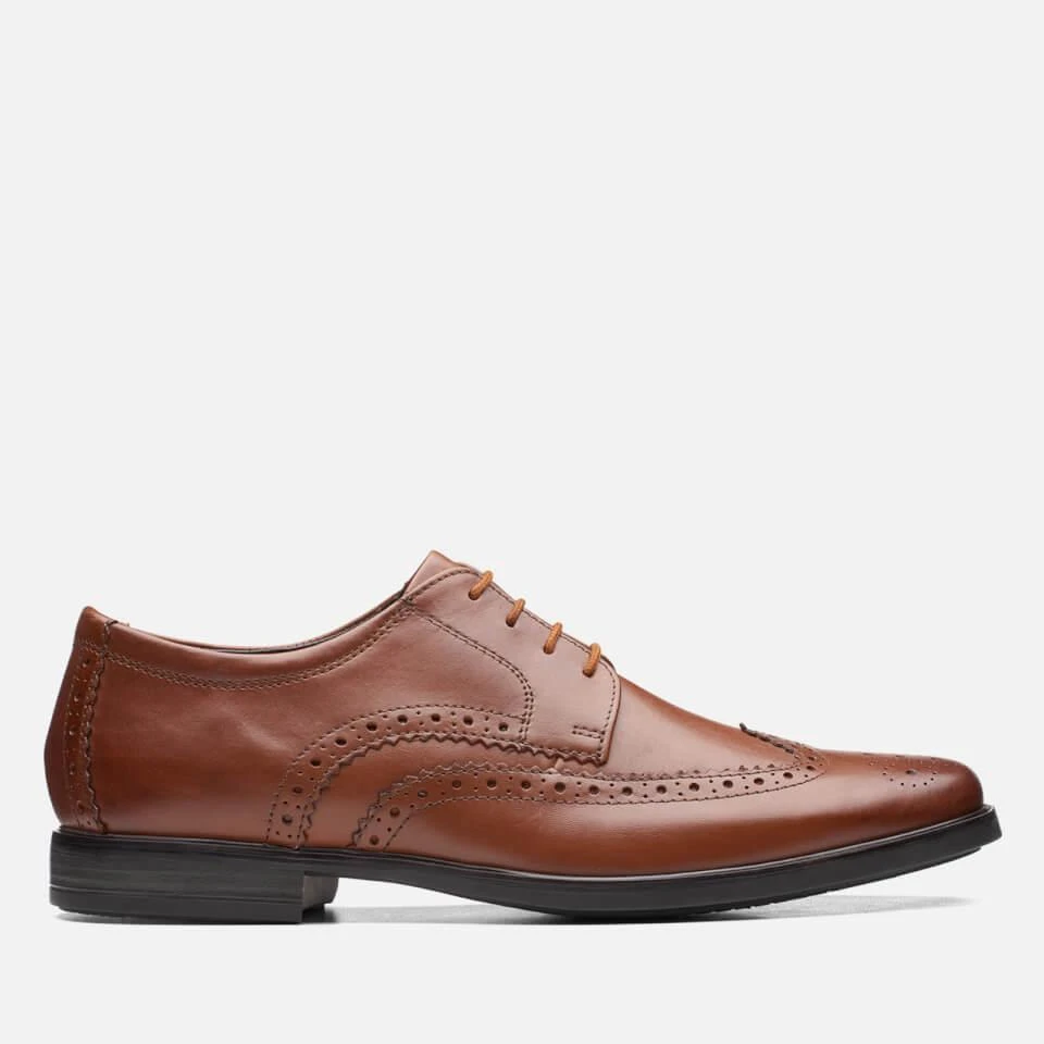 商品Clarks|CLARKS HOWARD WING LEATHER DERBY SHOES,价格¥271,第1张图片