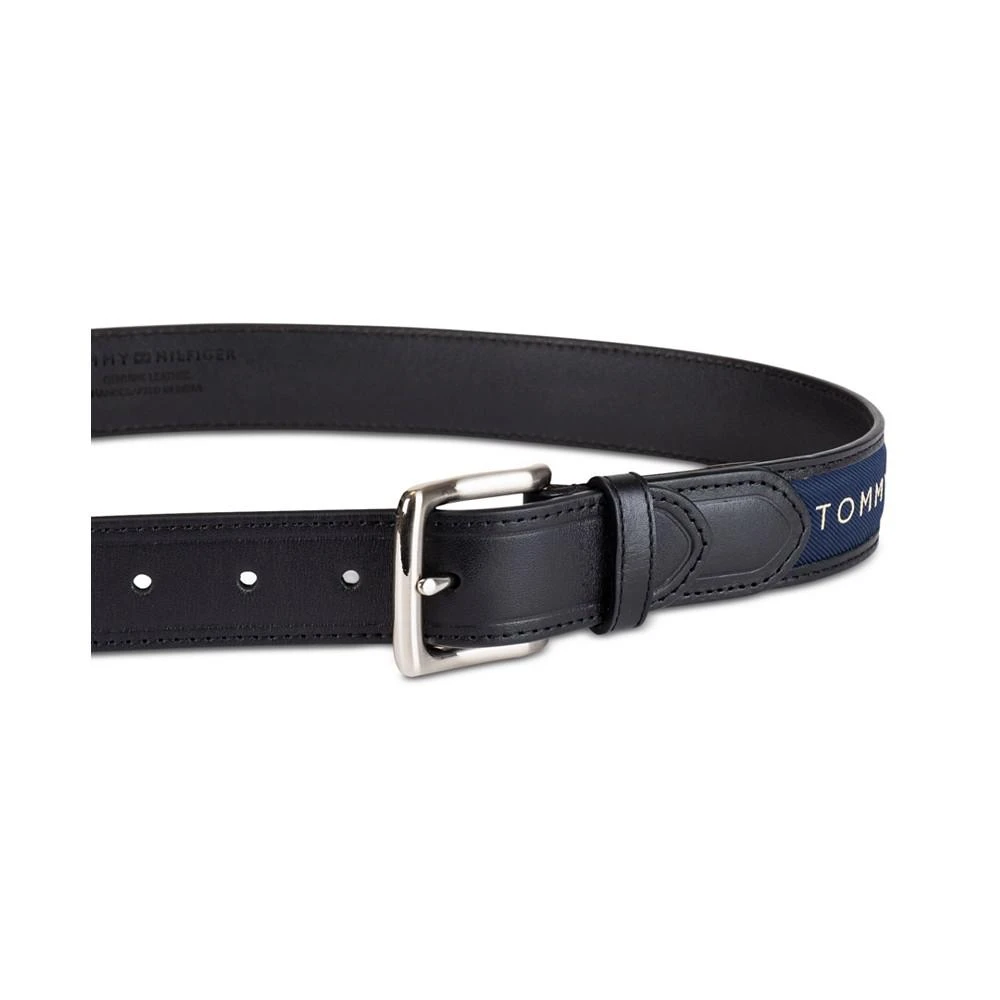 商品Tommy Hilfiger|Men's Signature Ribbon Inlay Harness Buckle Belt,价格¥281,第3张图片详细描述