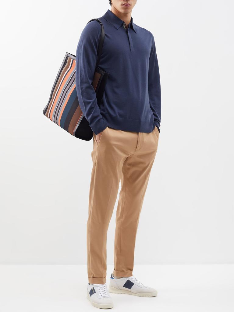 Merino long-sleeved polo shirt商品第2张图片规格展示