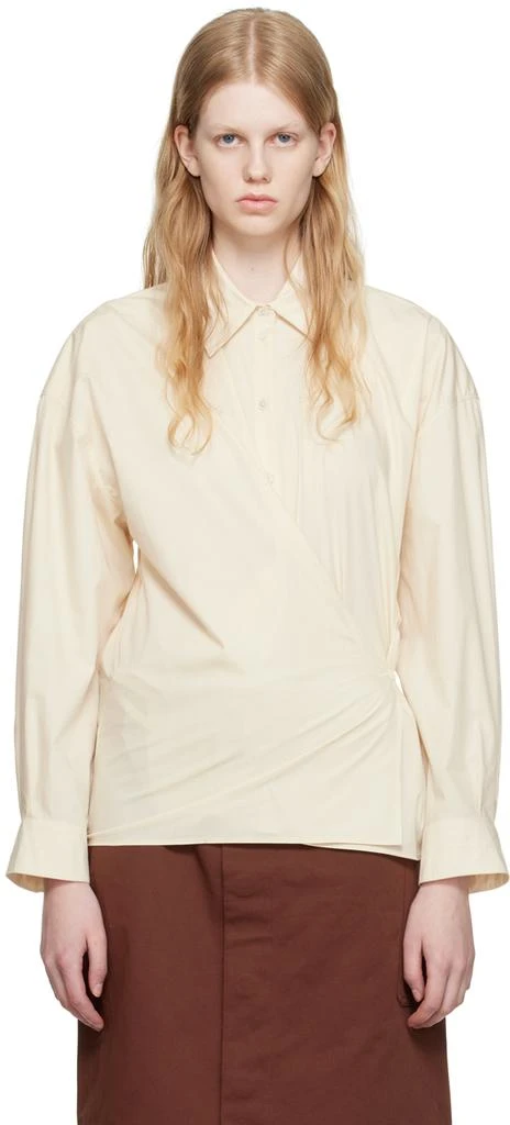 商品Lemaire|Off-White Straight Collar Twisted Shirt,价格¥1707,第1张图片