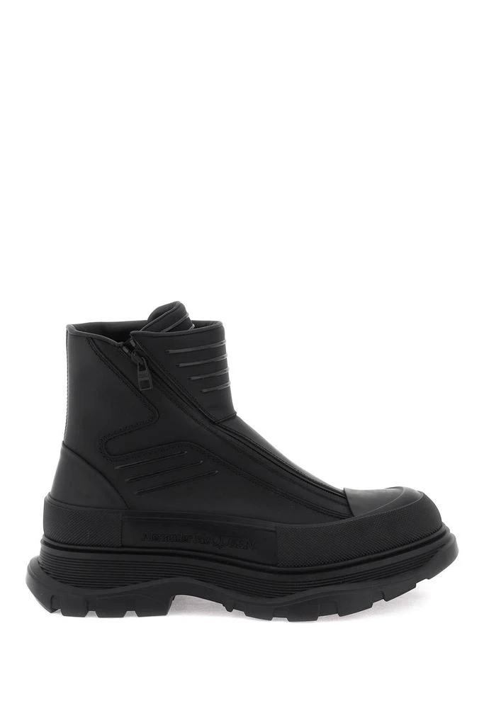 商品Alexander McQueen|Rubberized fabric Tread Slick ankle boots,价格¥4175,第1张图片